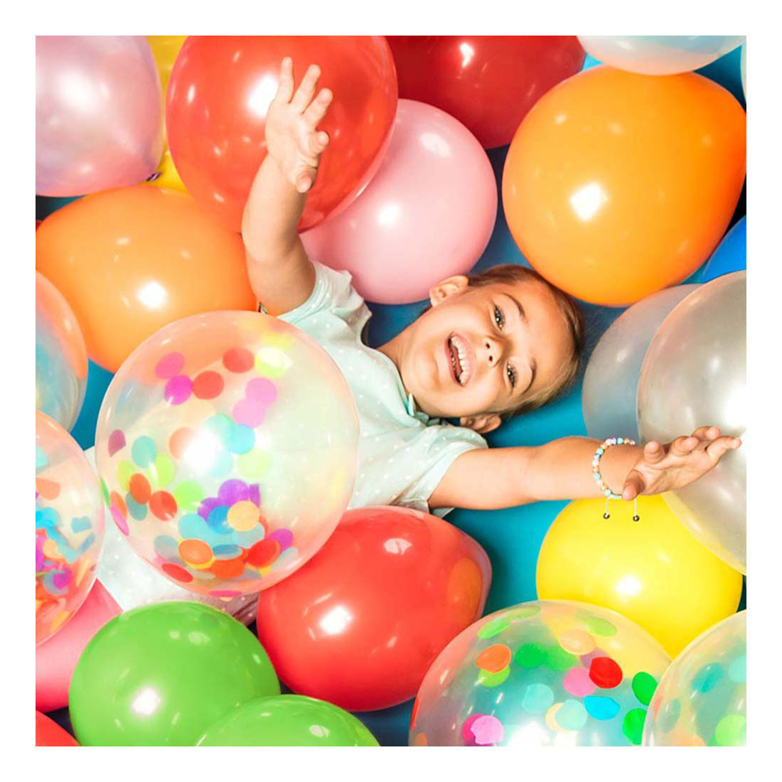 Boland confettiballonnen, 5st.