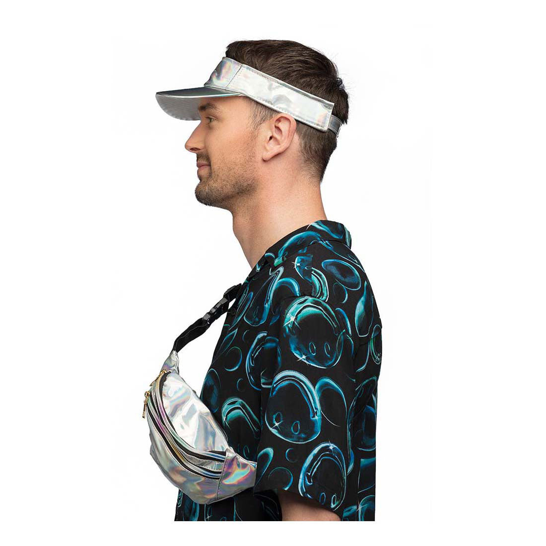 Boland accessoireset holo festival zilver