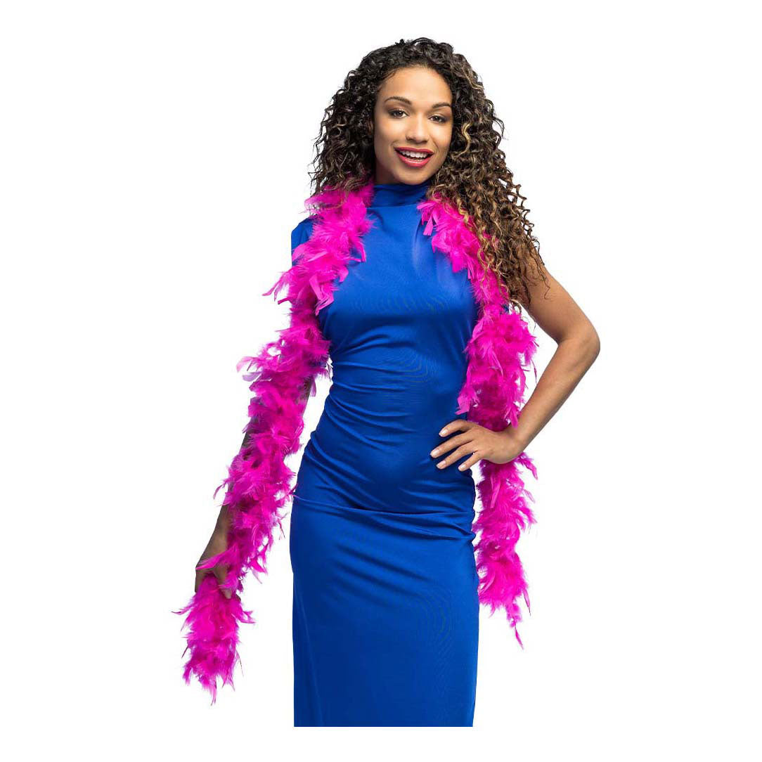 Boland boa fuchsia roze 180cm