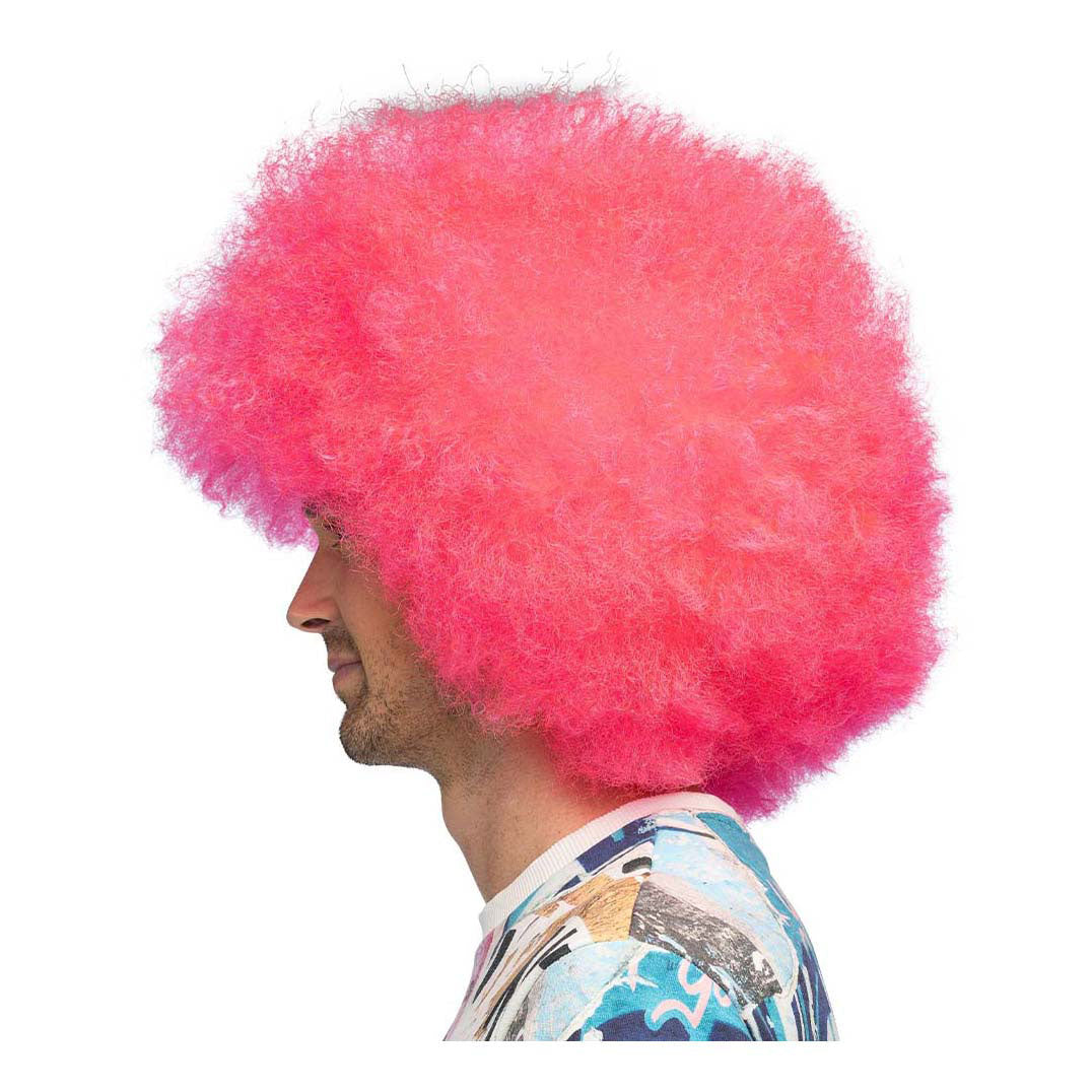 Boland pruik suiker neon roze