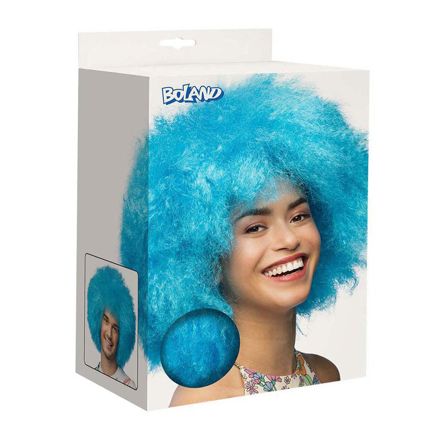 Boland pruik suiker neon blauw