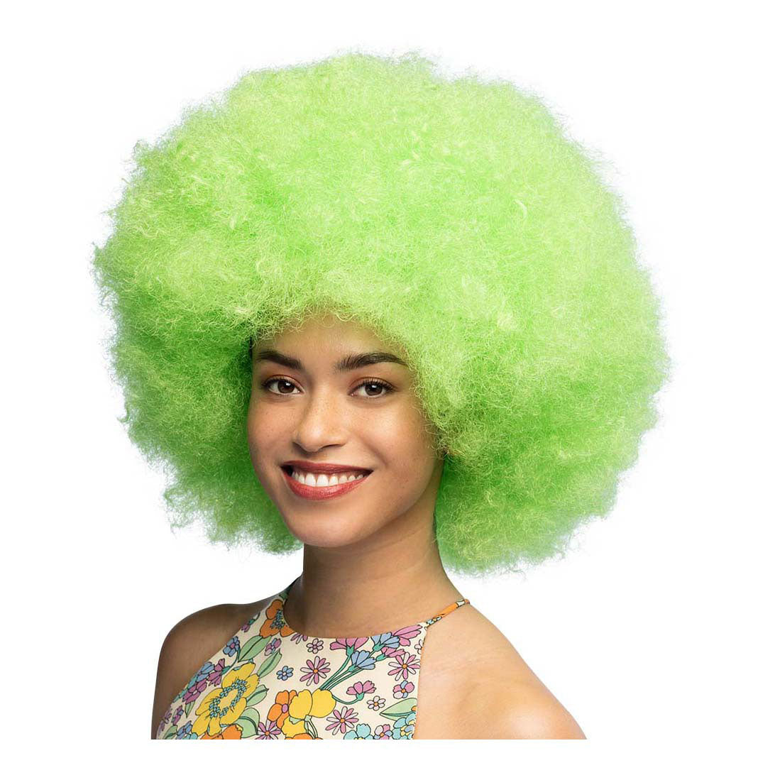 Boland pruik suiker neon groen