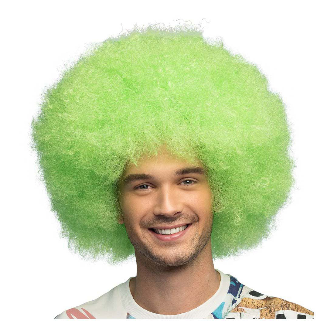 Boland pruik suiker neon groen