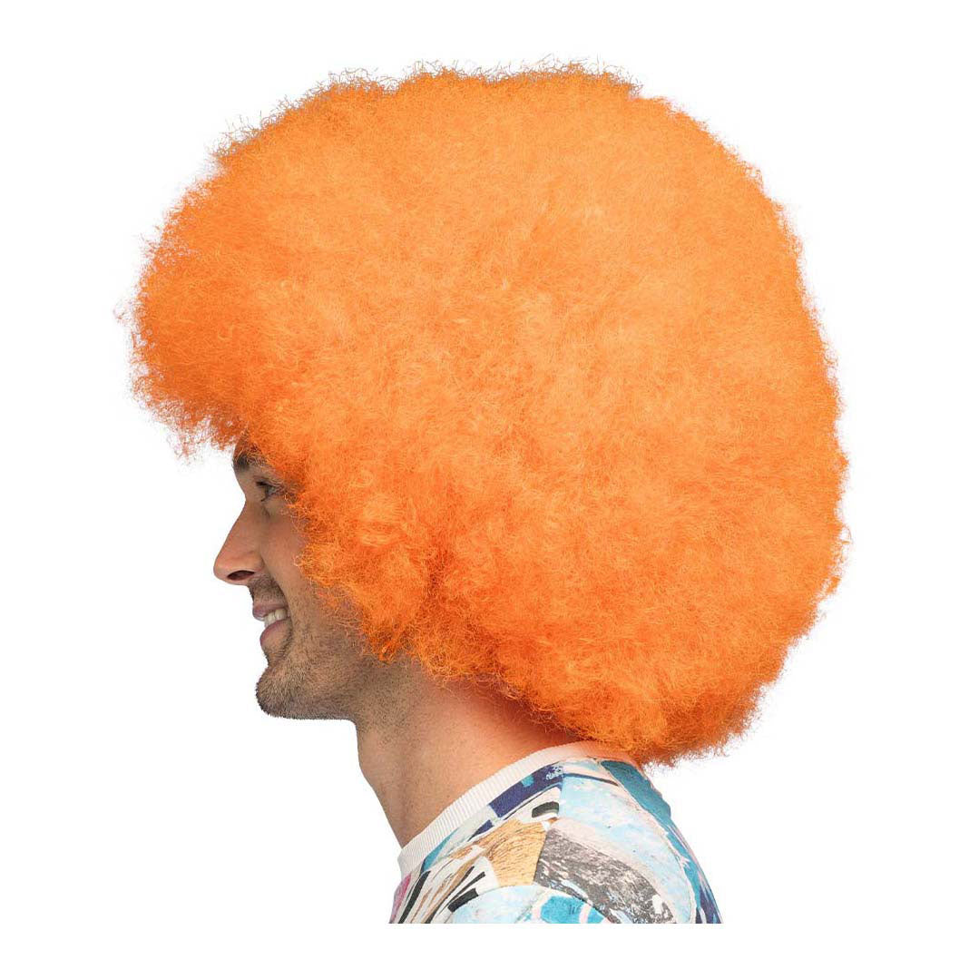 Boland pruik suiker neon oranje