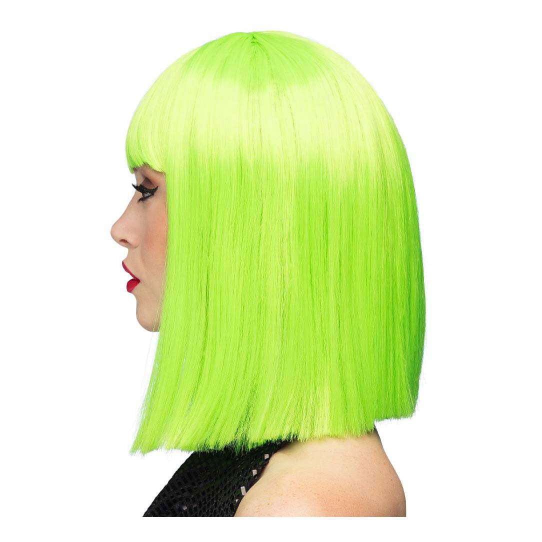 Boland pruik dans neon groen