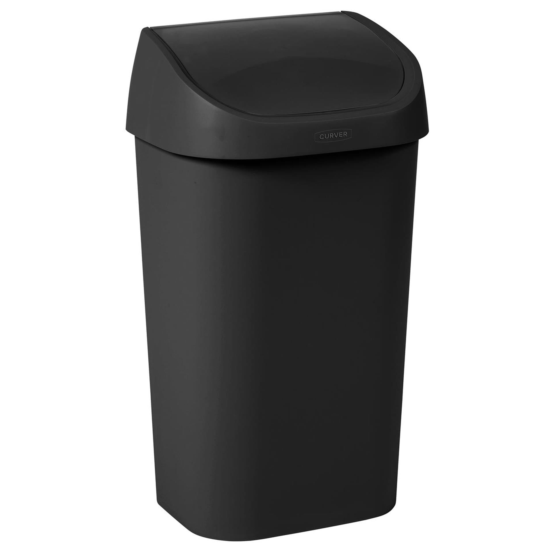 Curver mistral swing afvalbak 50l zwart