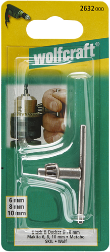 Wolfcraft boorkopsleutel | jacobs k6 | s14 | ø6-10mm | 1 stuk - 2632000