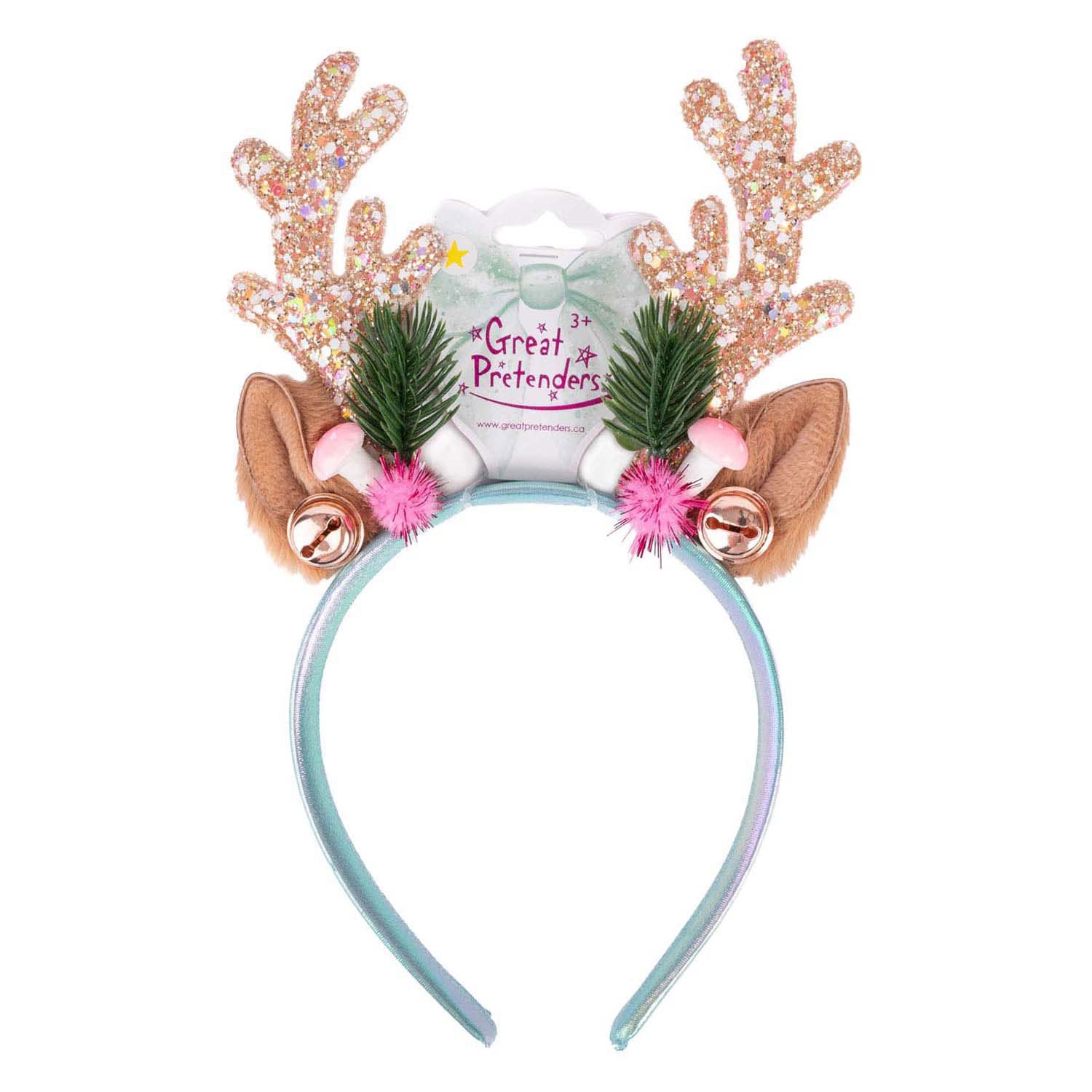 Great pretenders holiday rudolph haarband - roze mint