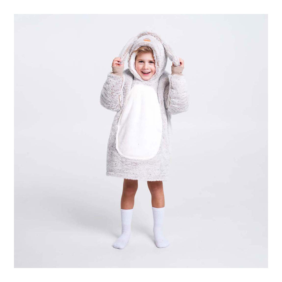Noxxiez knuffel hoodie small trui konijn, 3-6 jaar