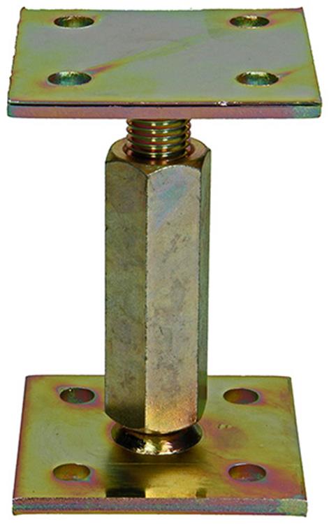 1056487 - paalhouder in hoogte verstelb.90 x 90 hoogte 100 - 170mm | 2 stuks