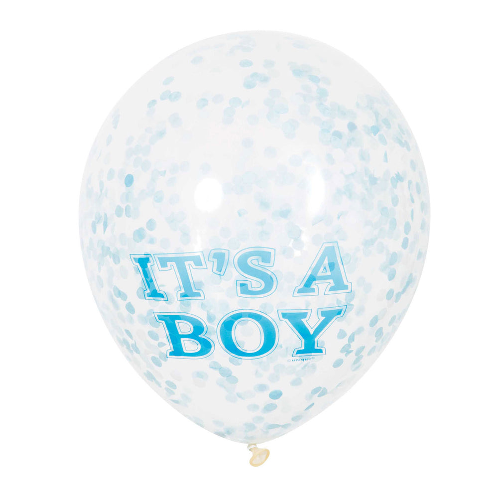 Haza Whitebeard confetti balloons boy, 6 pcs.
