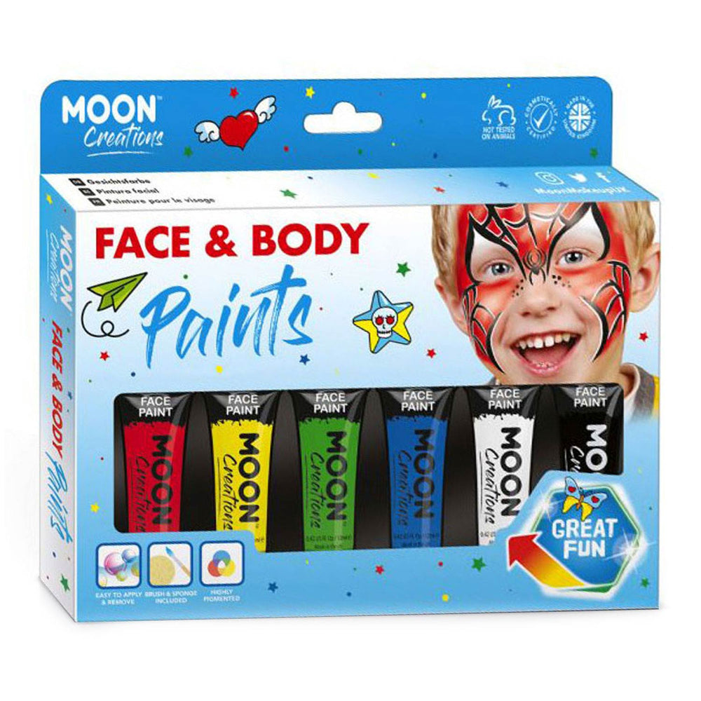 Haza Whitebeard Face Body Paint Makeup Kit - Primary Colors