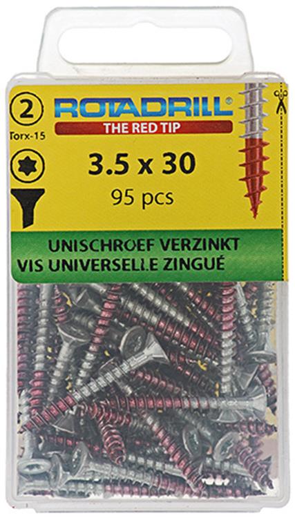 Rotadrill 1039929 - universeelschroef vktx vz 3.5x30mm (95) | 6 stuks