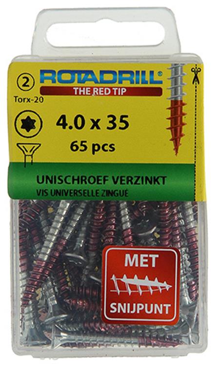 Rotadrill 1039936 - universeelschroef vktx vz 4.0x35mm (65) | 6 stuks