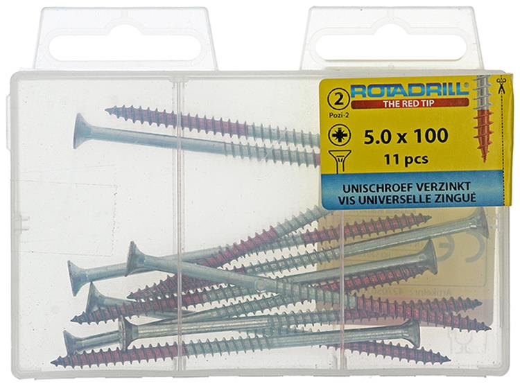 Rotadrill 1039822 - universeelschroef vk pzd vz 5.0x100mm (11) | 6 stuks
