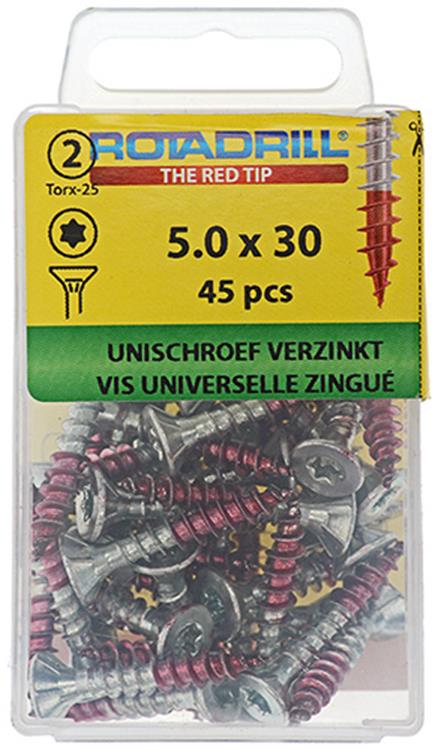 Rotadrill 1039947 - universeelschroef vktx vz 5.0x30mm (45) | 6 stuks