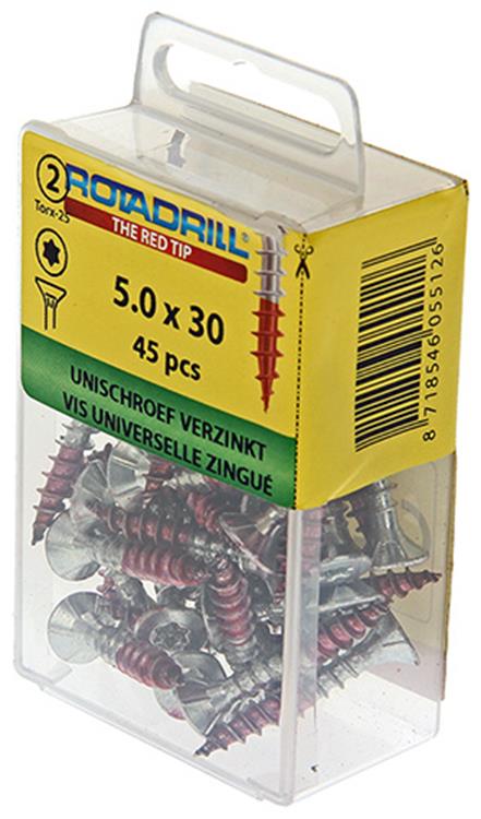Rotadrill 1039947 - universeelschroef vktx vz 5.0x30mm (45) | 6 stuks