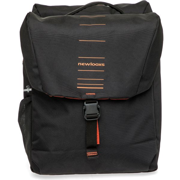 Newlooxs tas new looxs vigo dubbel | zwart oranje | mik 2.0 | 40l