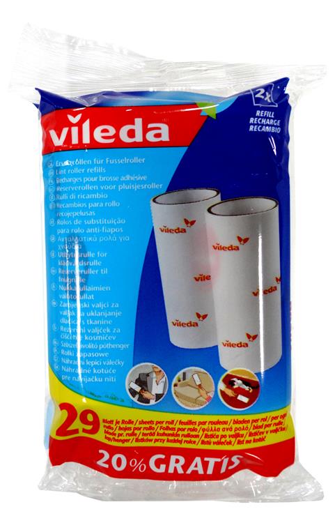 Vileda vervanging Lijmborstel 2x29 bladen