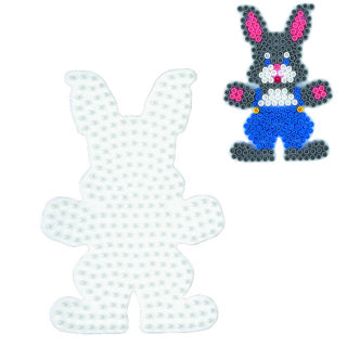 Hama strijkkralen grondplaat konijn wit | 5 stuks