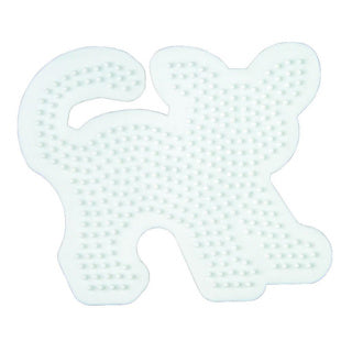 Hama strijkkralen grondplaat kat wit | 5 stuks