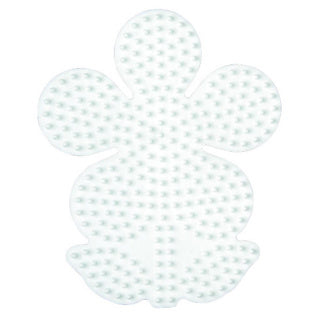 Hama strijkkralen grondplaat bloem wit | 5 stuks