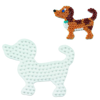 Hama strijkkralen grondplaat hond 2 wit | 5 stuks
