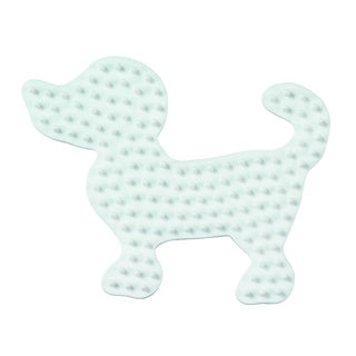 Hama strijkkralen grondplaat hond 2 wit | 5 stuks