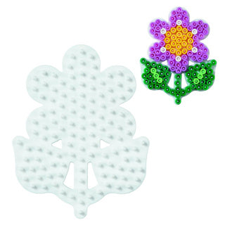 Hama strijkkralen grondplaat bloem wit | 5 stuks