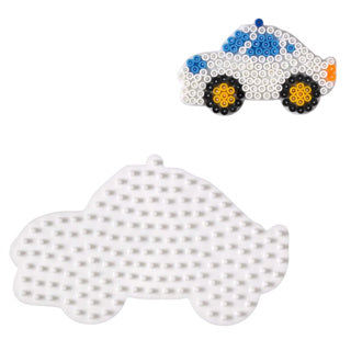 Hama strijkkralen grondplaat auto wit | 5 stuks