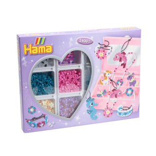 Merkloos sans marque hama strijkkralen 2400 stuks sieradenset paars | 2 stuks