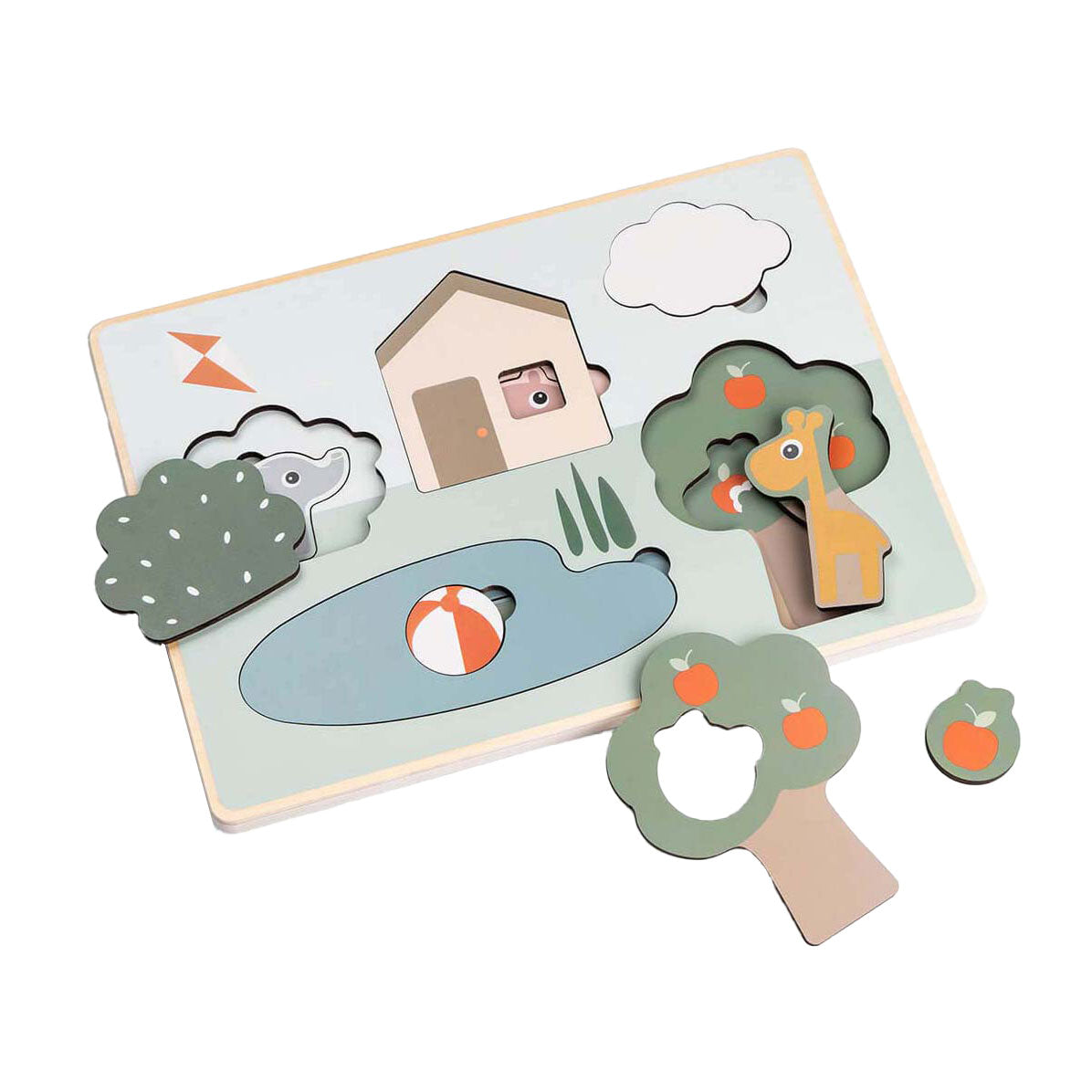 Gedaan door herten houten bovenpuzzel, 10st.