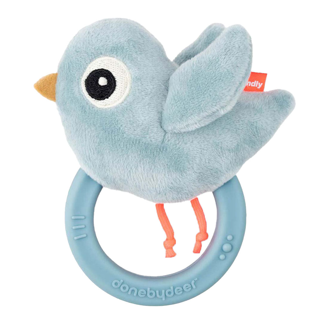 Gedaan door hert rammelaar met koord birdee blauw