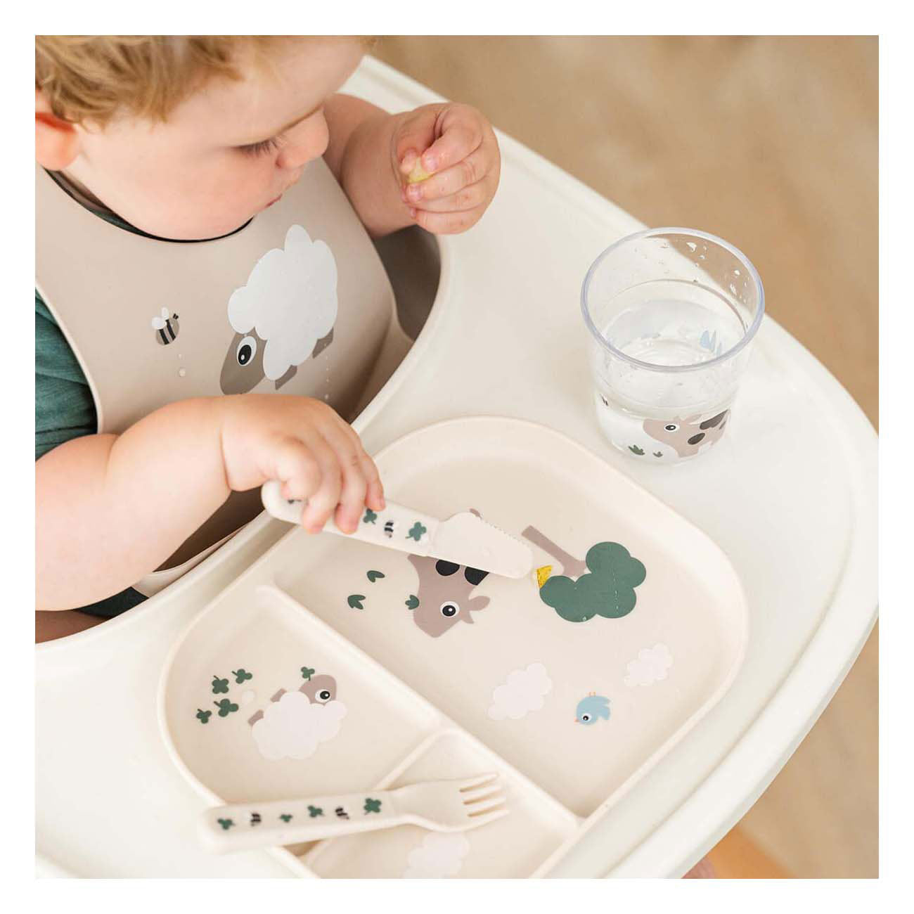 Done by deer herkenningsbord kleine boerderij beige