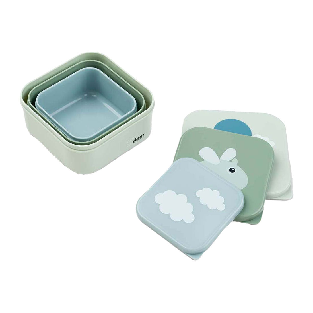 Done by hert snackbox blije wolken groen, 3st.