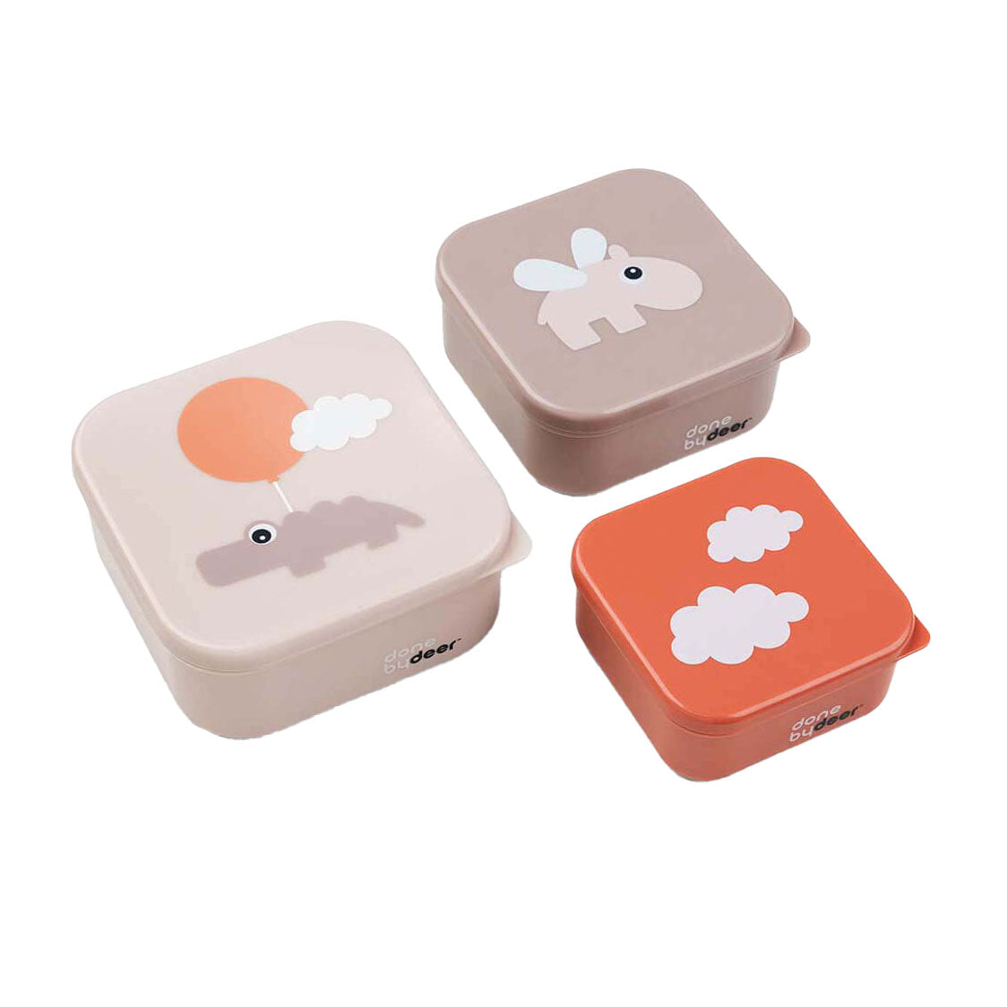 Done by hert snackbox blije wolken roze, 3st.