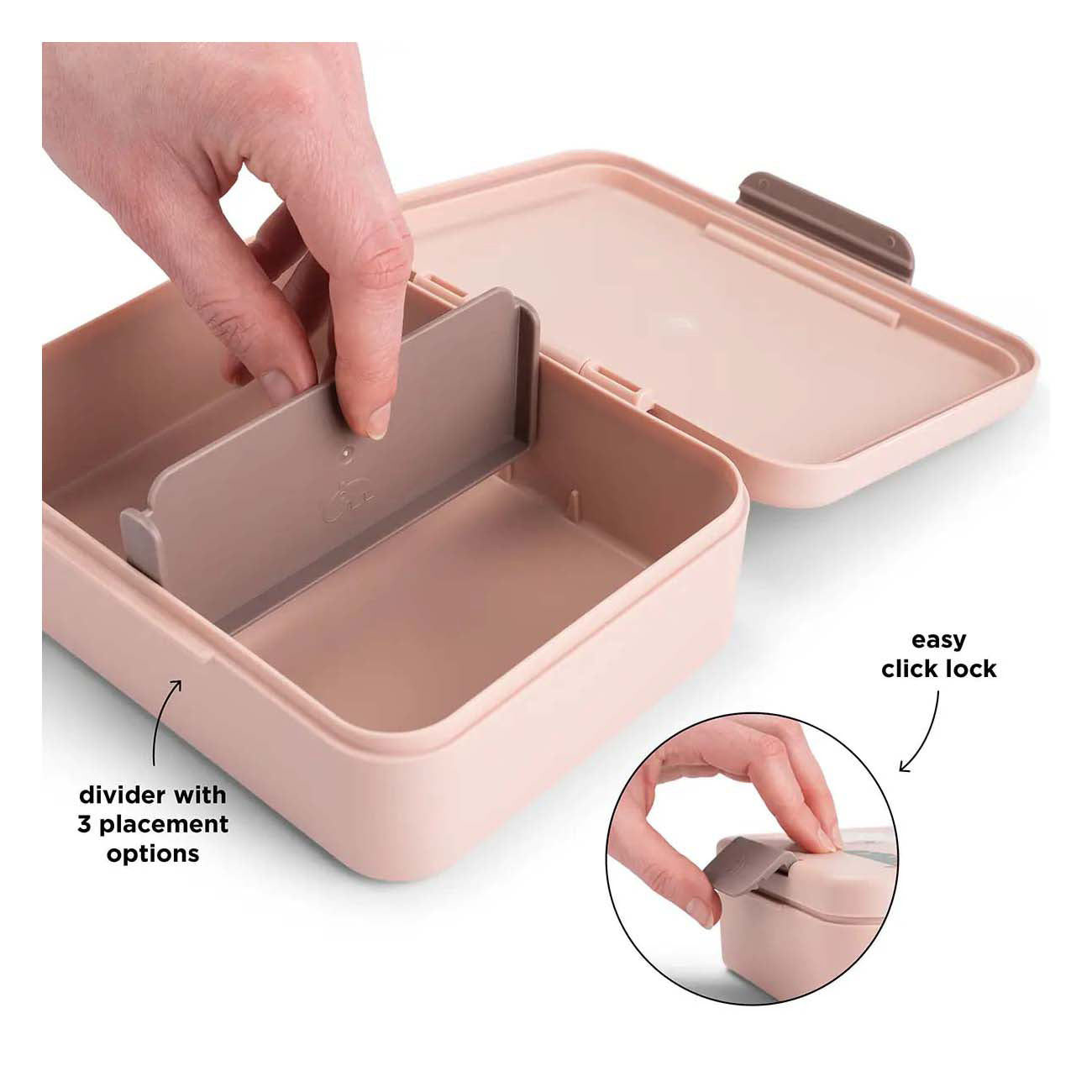 Done by deer broodtrommel met vakken - roze