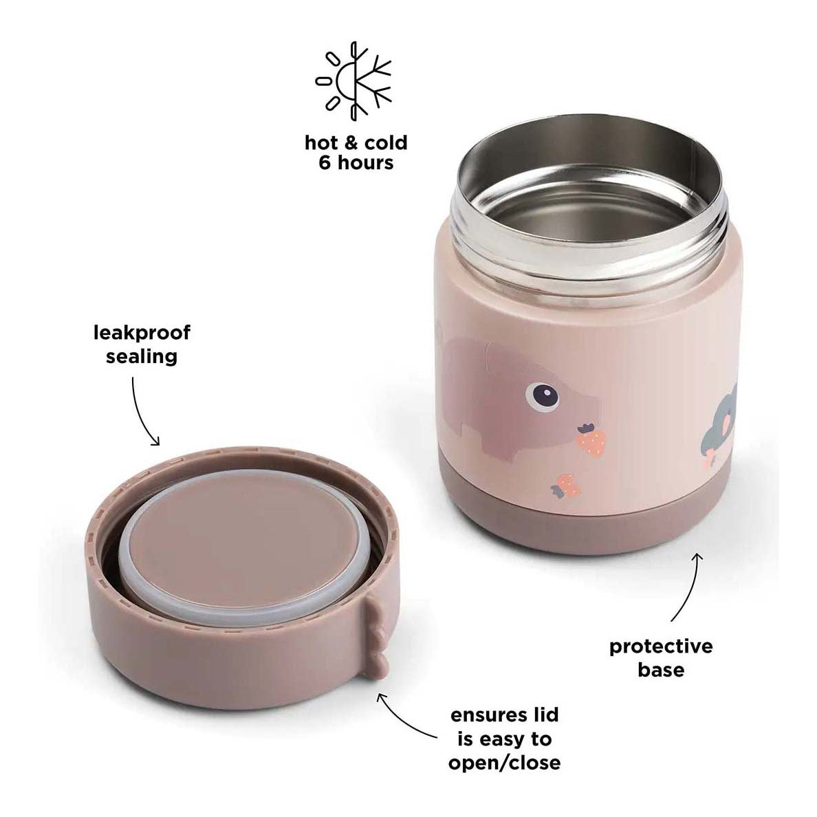 Done by deer geïsoleerde voedselbakje tiny farm - roze