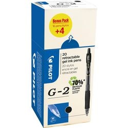 Pilot gelroller g-2 medium | zwart | value pack met 16 + 4 stuks