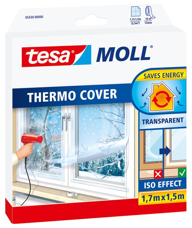 Tesa vensterisolatiefolie - thermocover - 1,7m x 1,5m