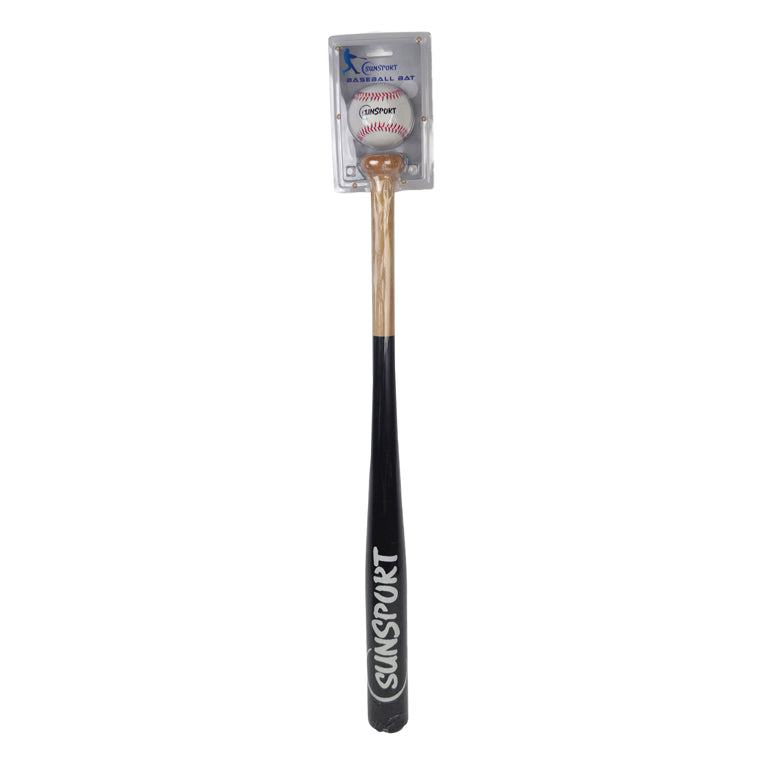 Bex sunsport honkbalset – houten honkbalknuppel 71 cm met bal – recreatief slagspel – outdoor buitenspel – vanaf 8 jaar
