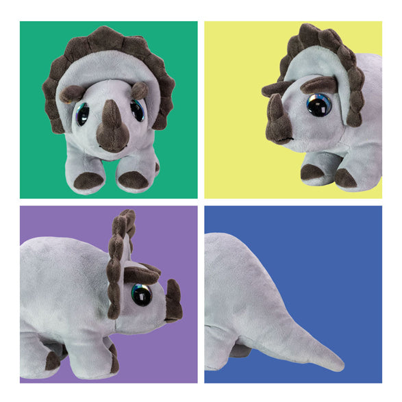 Lumo sterren knuffel - dino triceratops, 15cm