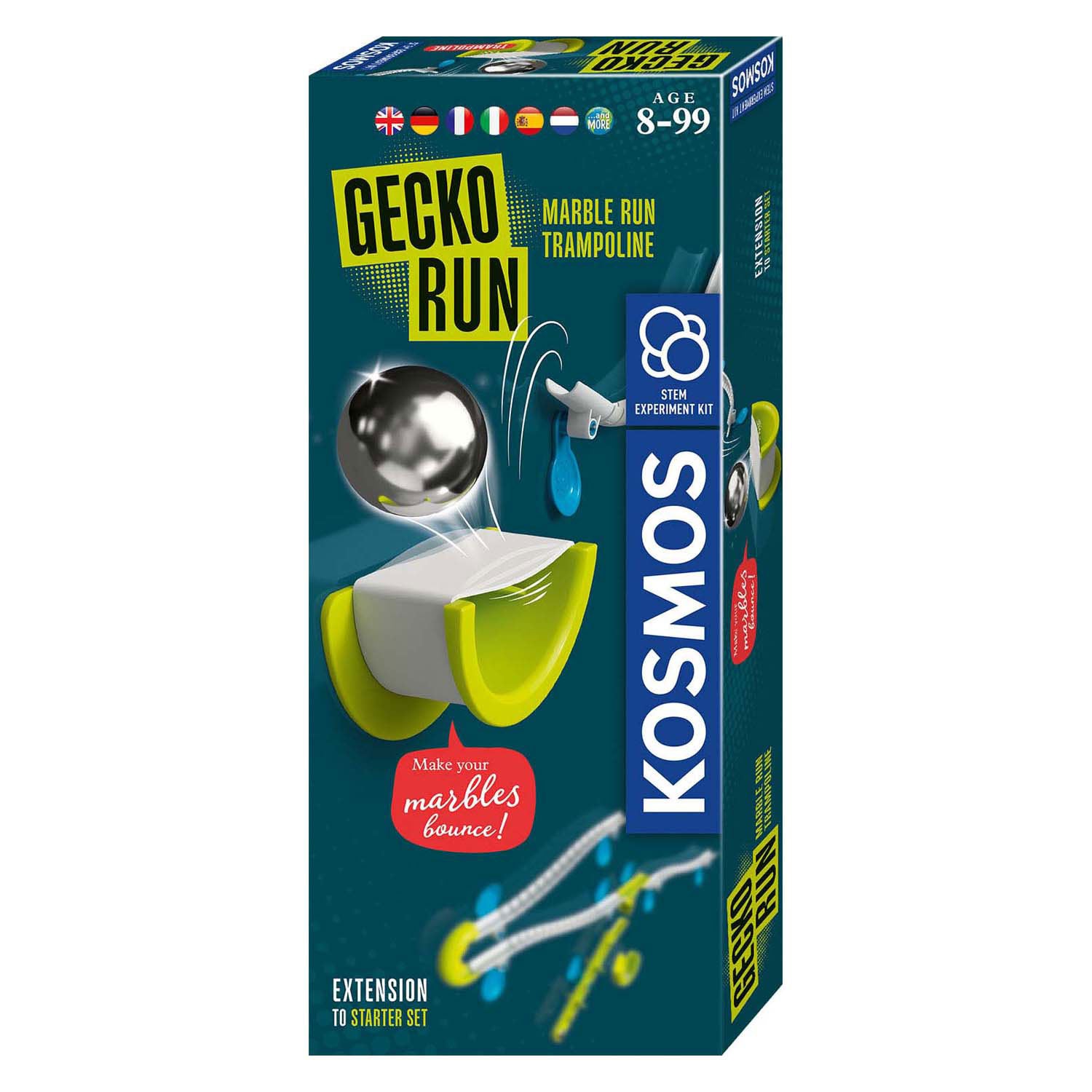 Kosmos gekko run - knikkerbaan trampoline uitbreiding