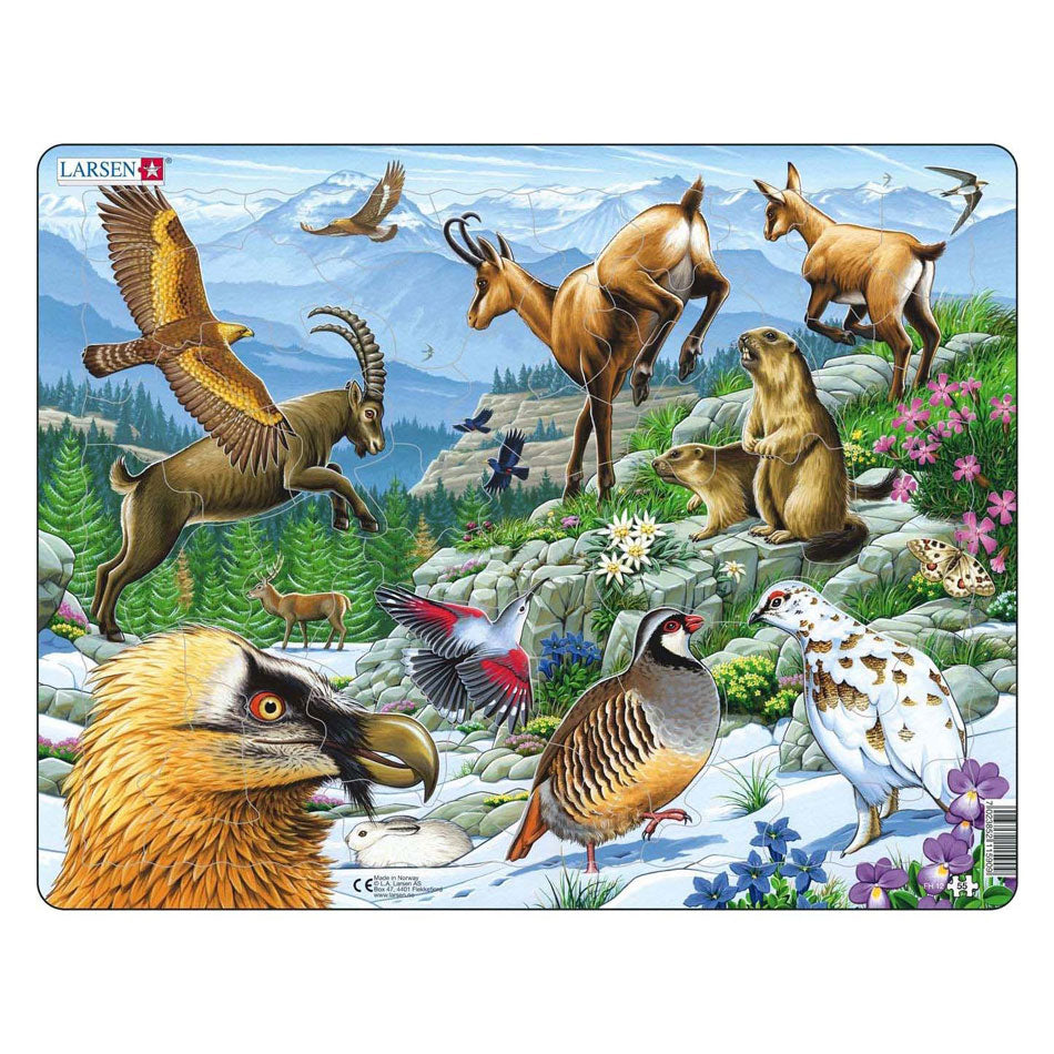 Larsen legpuzzel dieren - alpen, 55st.