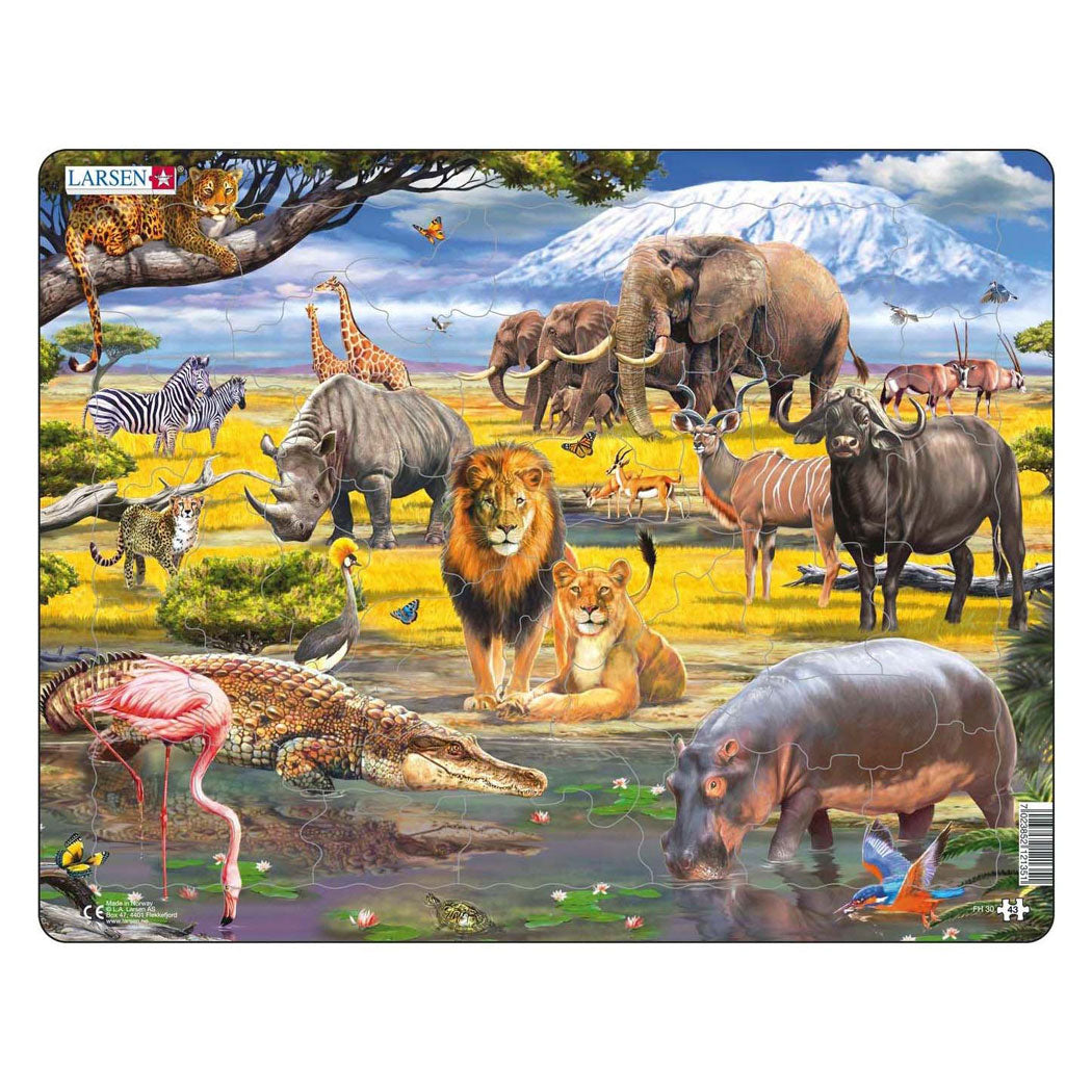 Larsen legpuzzel dieren - afrikaanse savanne, 43st.