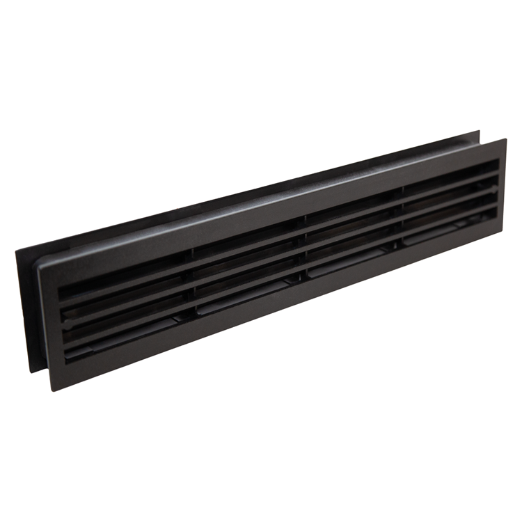 Renson 1069741 - deurrooster pvc 761 450x90 zwart | 2 stuks