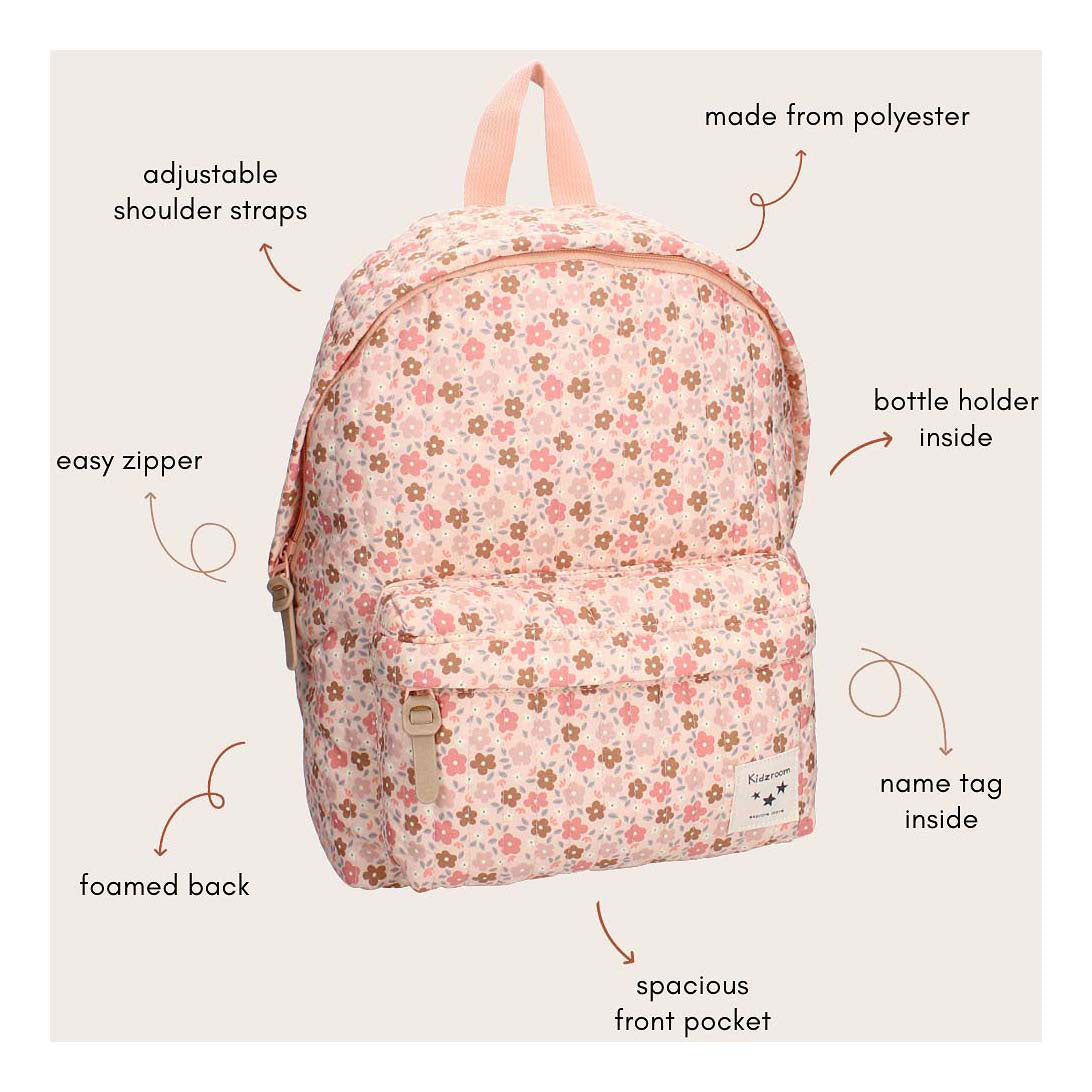 Kidzroom rugzak lyon magical meadows bloemen