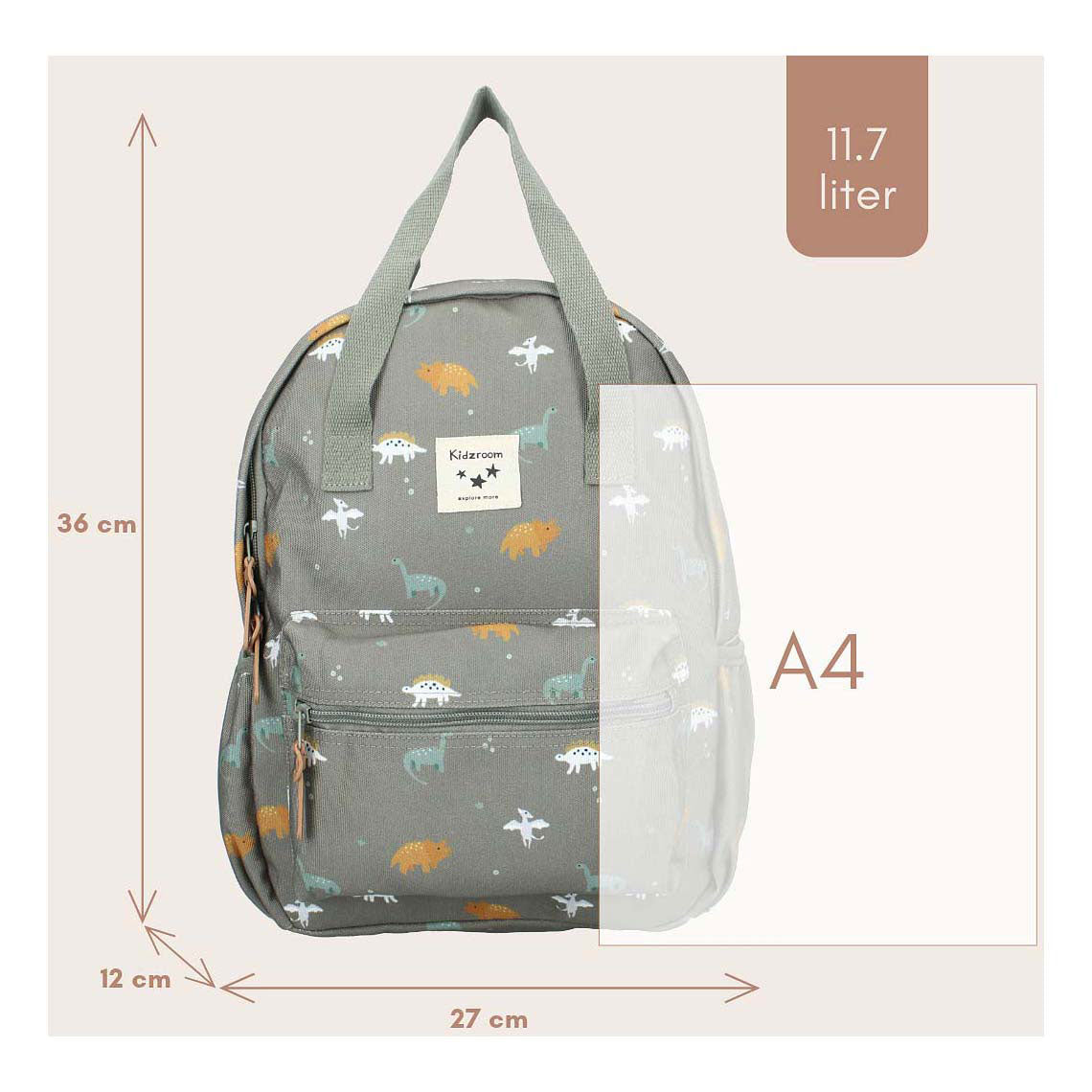 Kidzroom rugzak lille small talk dino