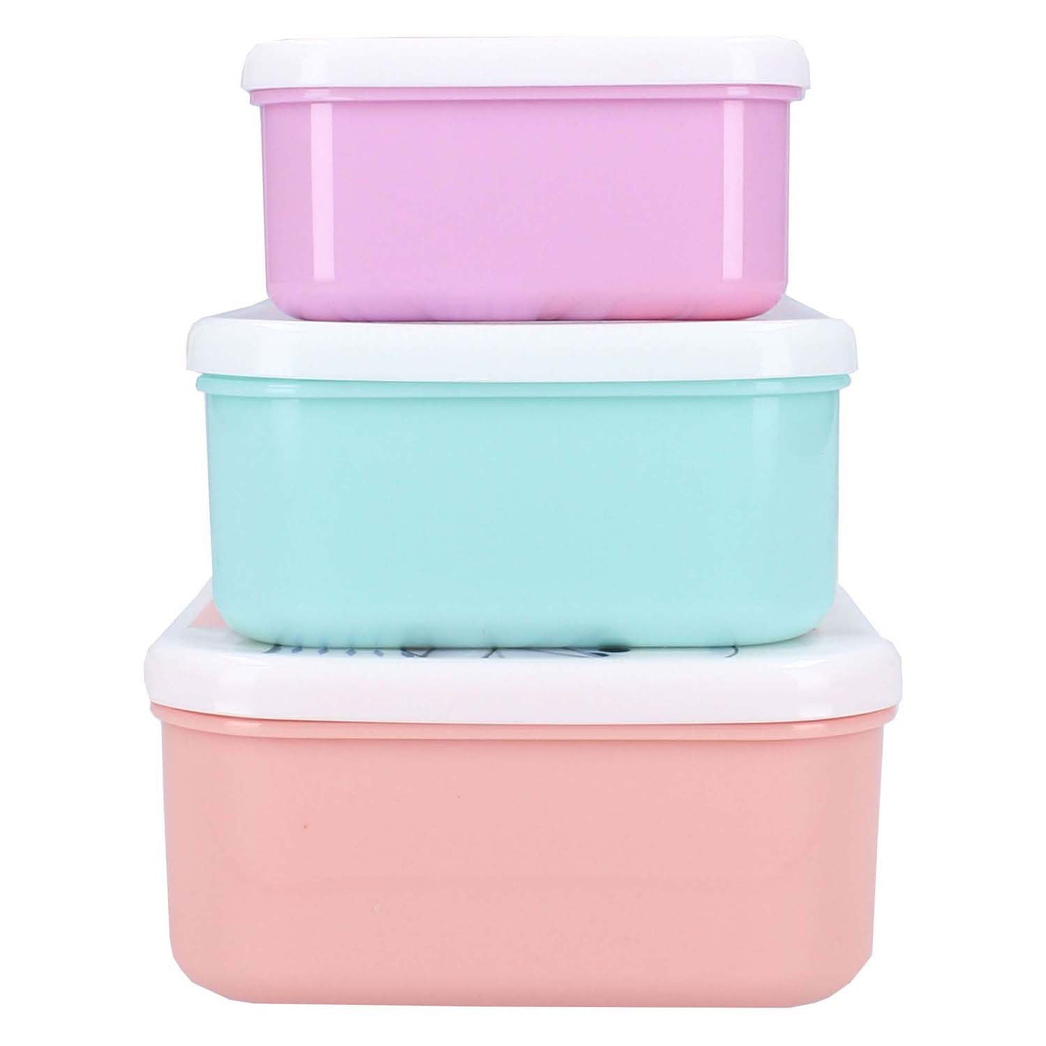 Vadobag frozen snackbox en fruitdoos lichtgroen en roze - 3in1