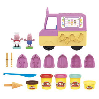 Play-doh peppas ijsjes speelset - boetseerklei - inclusief 5 potjes